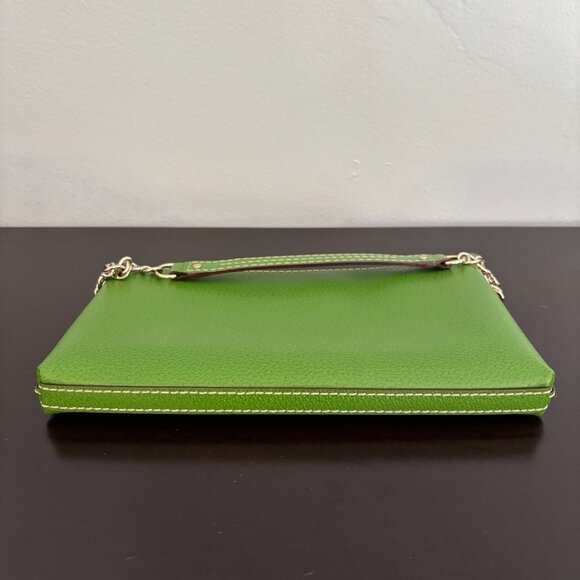 Kate Spade Wellesley Byrd Green Leather Gold Chain Shoulder Mini Bag - Picture 6 of 9